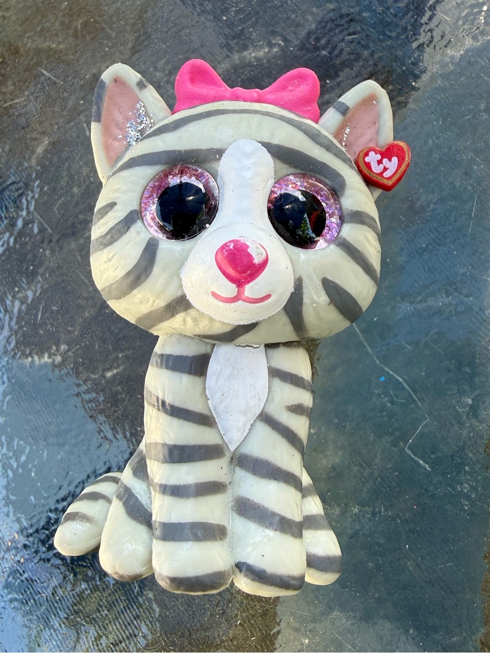 TY Beanie Boos Mini Boo Kiki Gray Tabby Cat Series 1 Collectible 2" Figure